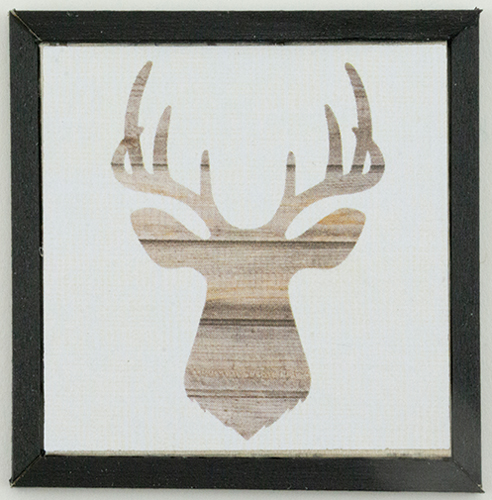 Deer Picture, 1 Piece, Black Frame